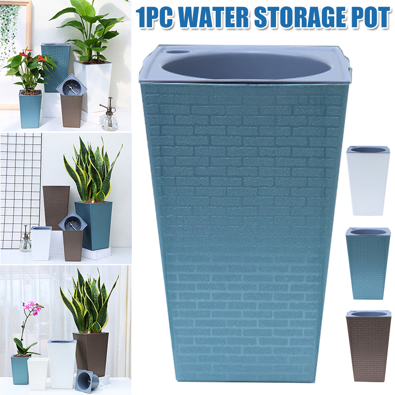 Self Watering Insert - Baksteenpatroon Bloempot Imitatie Metaal Kunststof Bloempot